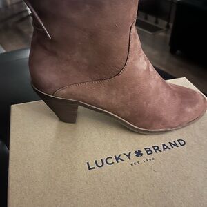 Lucky Brand Women's Brown Heeled Boots